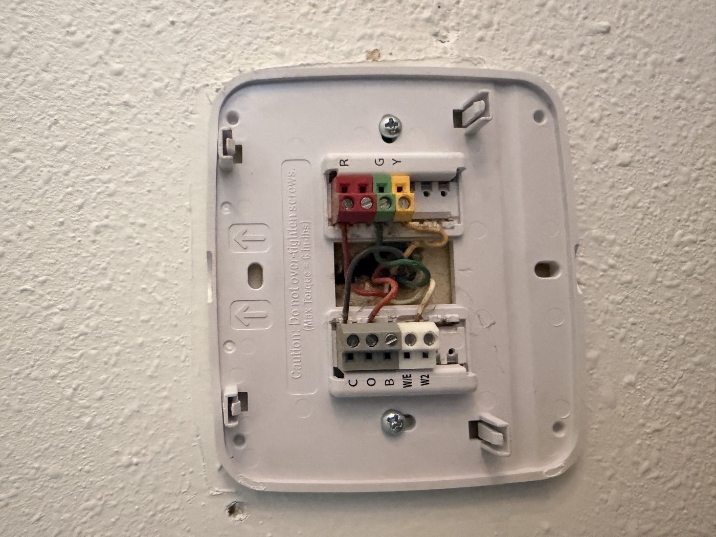 Cableado de termostato antes de la instalacion